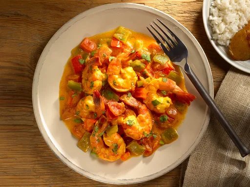 Camarones ecuatorianos en salsa de coco
