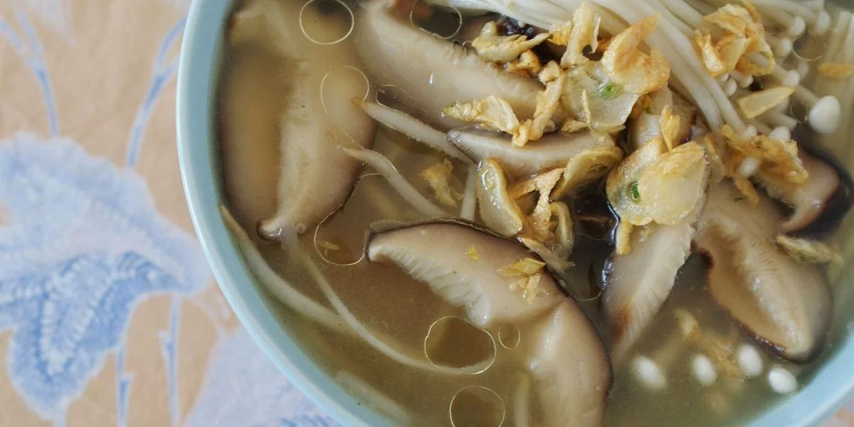 Mushroom noodle soup