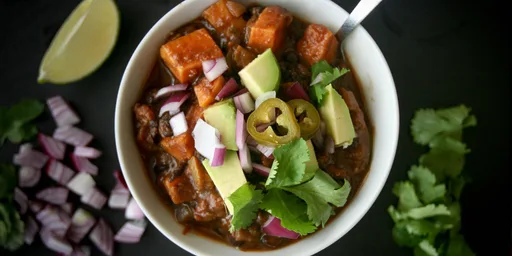 Sweet potato and black bean chilli