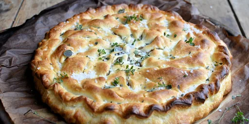 Vegan mushroom, chestnut and thyme pithivier