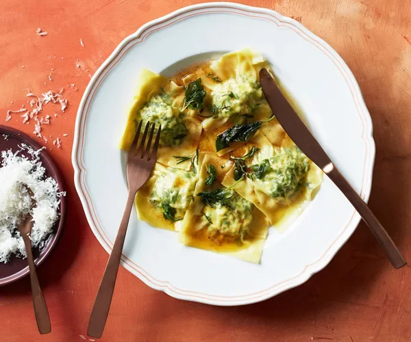A cheat’s recipe for spinach and ricotta ravioli