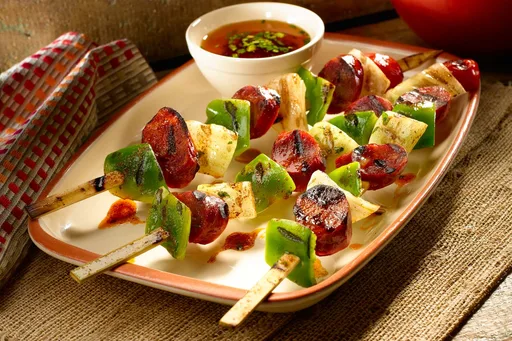 Pinchos Morunos de Chorizo a la Parrilla