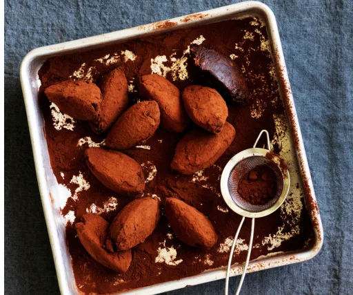 Raspberry chocolate truffles