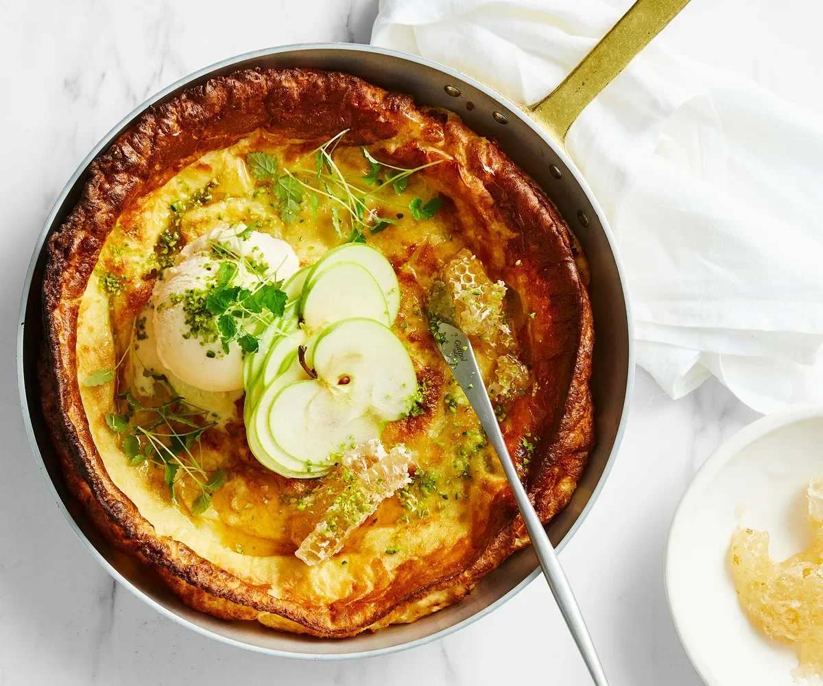 Dutch baby with honey-limoncello syrup