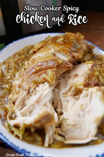 Pollo picante con arroz en olla de cocción lenta