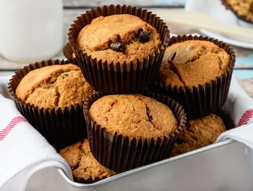 Muffins con pepitas de chocolate saludables