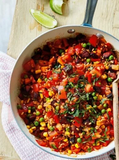 Arroz a la española con chorizo