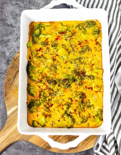 Gluten-Free Vegan Broccoli Cheese Casserole