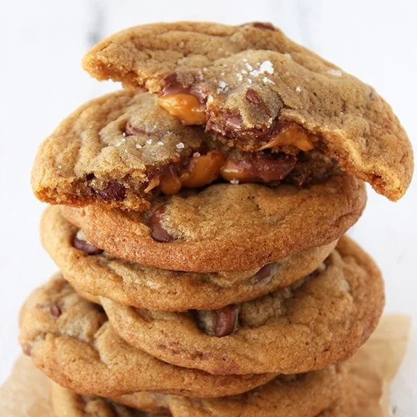 Salted Caramel Milk Chocolate Chip Cookies