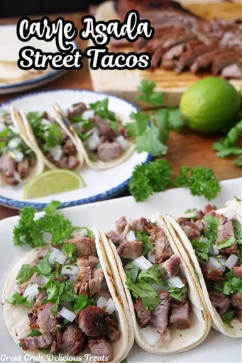 Tacos callejeros de carne asada