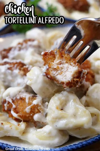 Tortellini de pollo alfredo