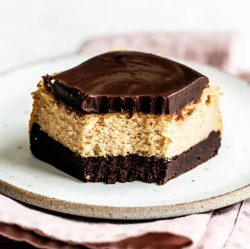 Brownie Bottom Peanut Butter Cheesecake Bars