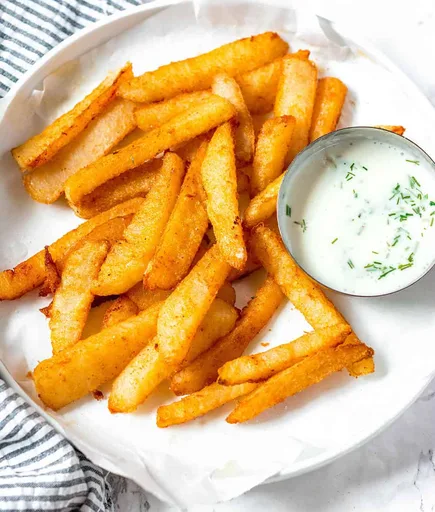 Patatas fritas de jícama al horno