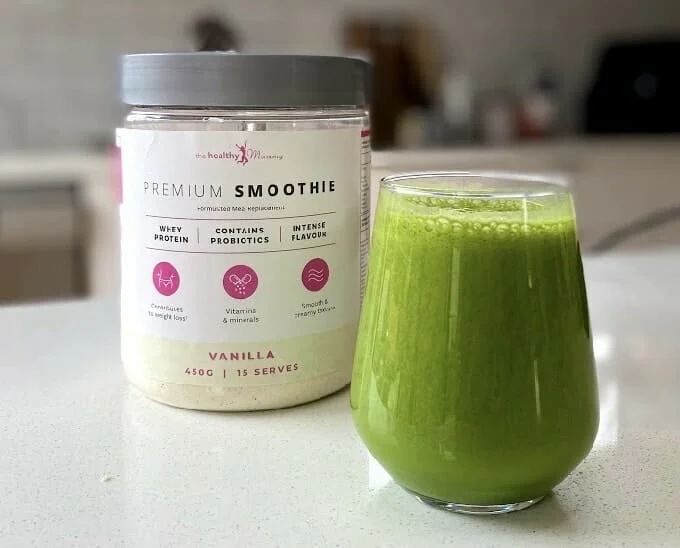 Batido verde de vainilla energizante