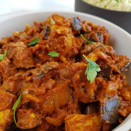 Chicken and aubergine curry