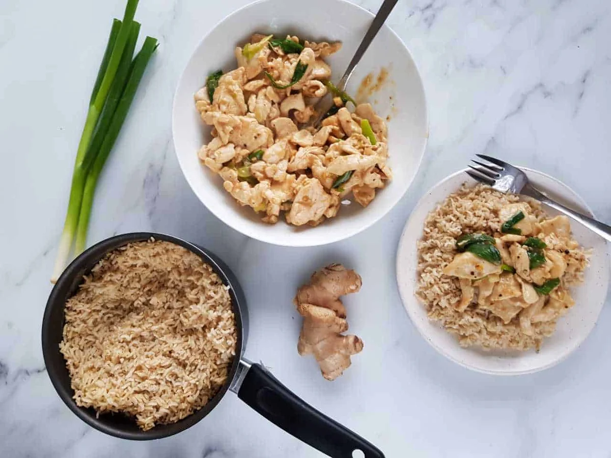 Ginger and spring onion chicken