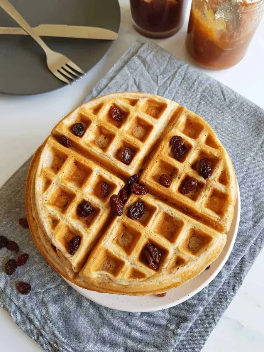 Cinnamon Raisin Waffles