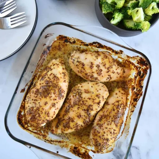 Pechugas de pollo a la miel y mostaza