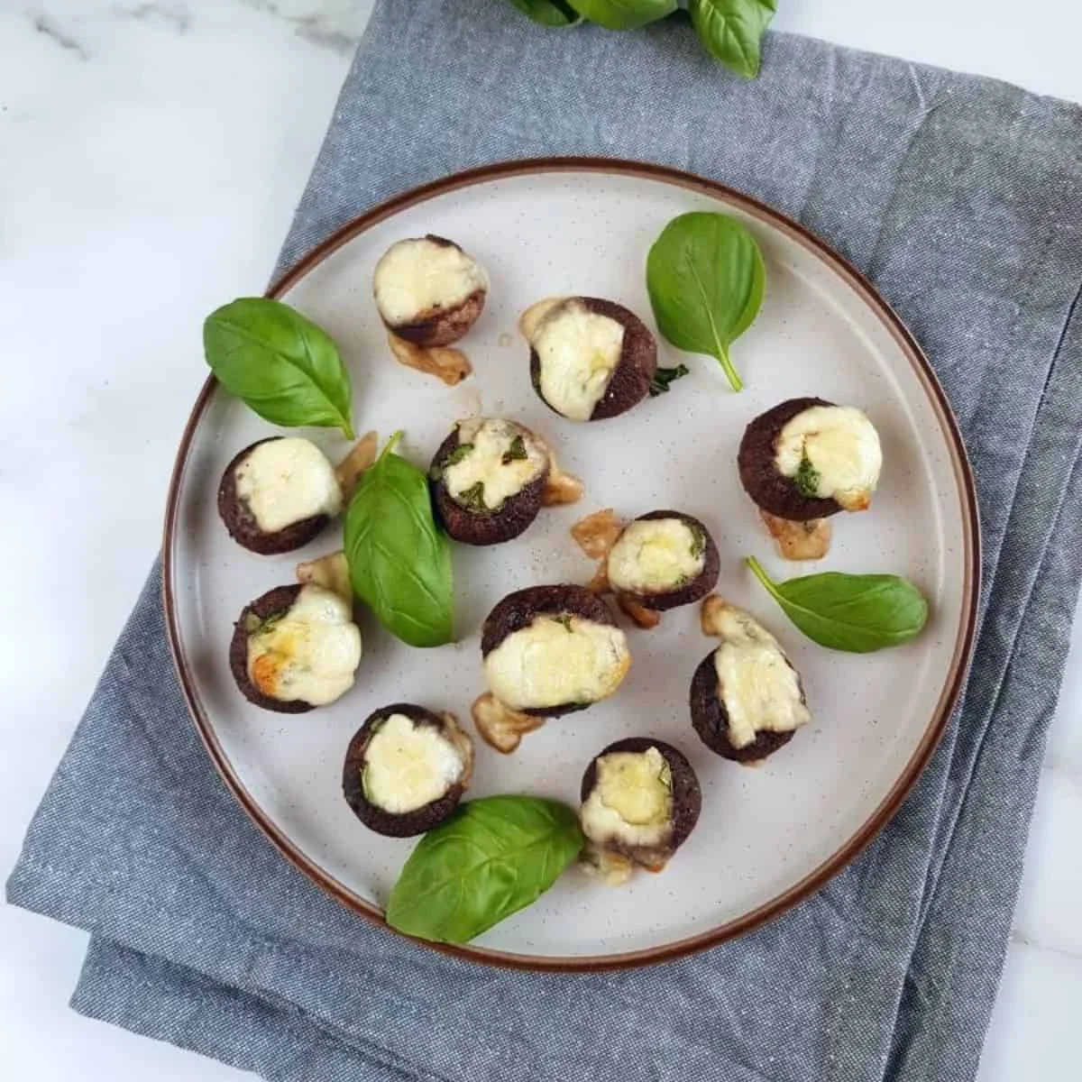 Mozzarella Stuffed Mushrooms