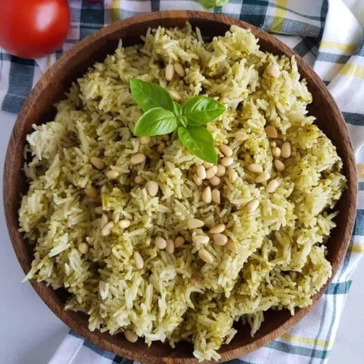 Arroz ao pesto