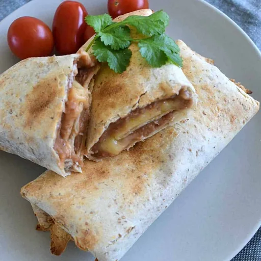 Air Fryer Bean and Cheese Chimichangas