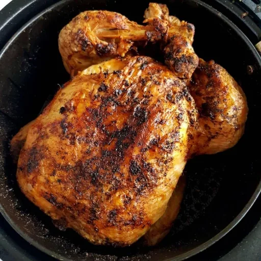 Pollo entero en freidora de aire