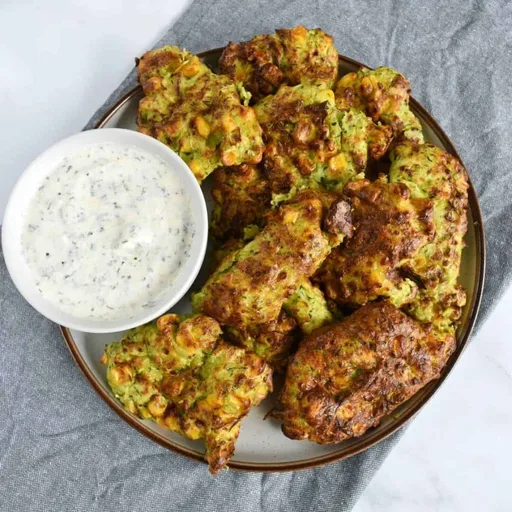 Air Fryer Zucchini and Corn Fritters
