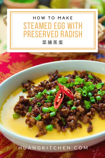 Steamed Egg With Preserved Radish 菜脯蒸蛋