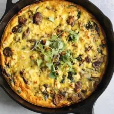 Quiche Ligera de Espinacas, Champiñones y Alcachofas