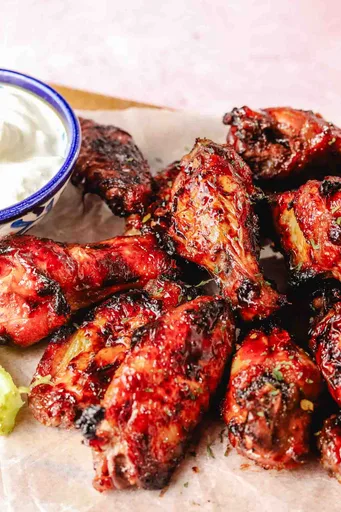 15-Minute Air Fryer Wings with Pomegranate Glaze