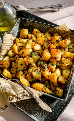Crispy & Golden Batata Harra (Arabic Potatoes)