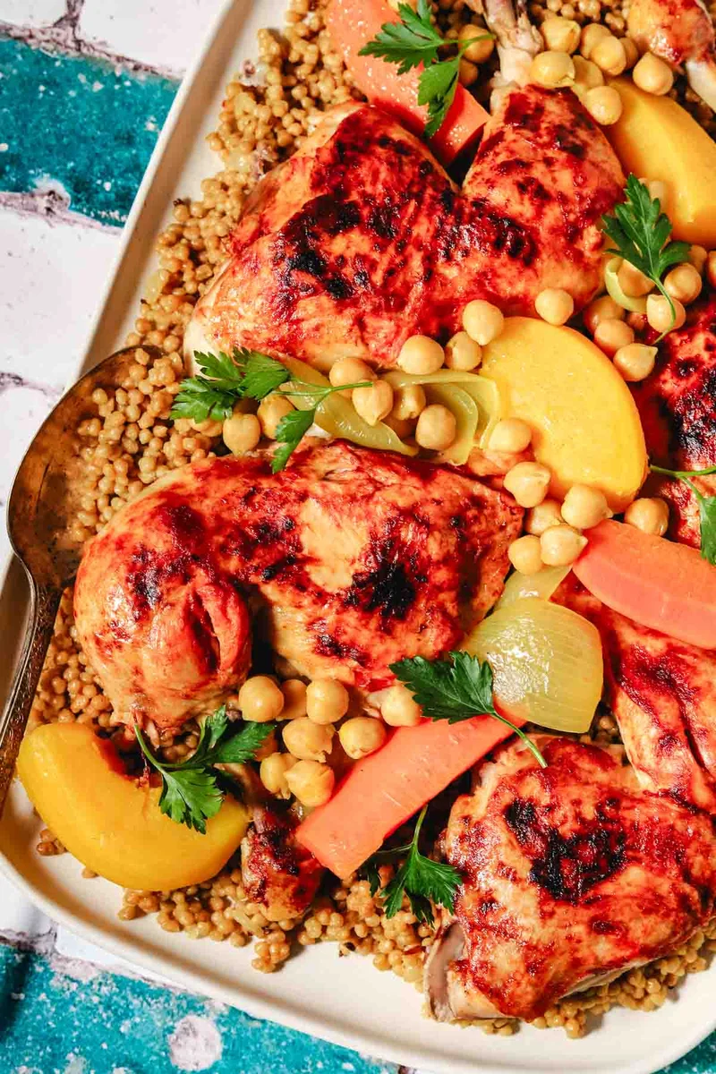 Authentic Maftoul with Chicken (Palestinian Couscous)
