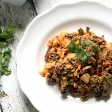 Tempeh and Kale Enchilada Casserole