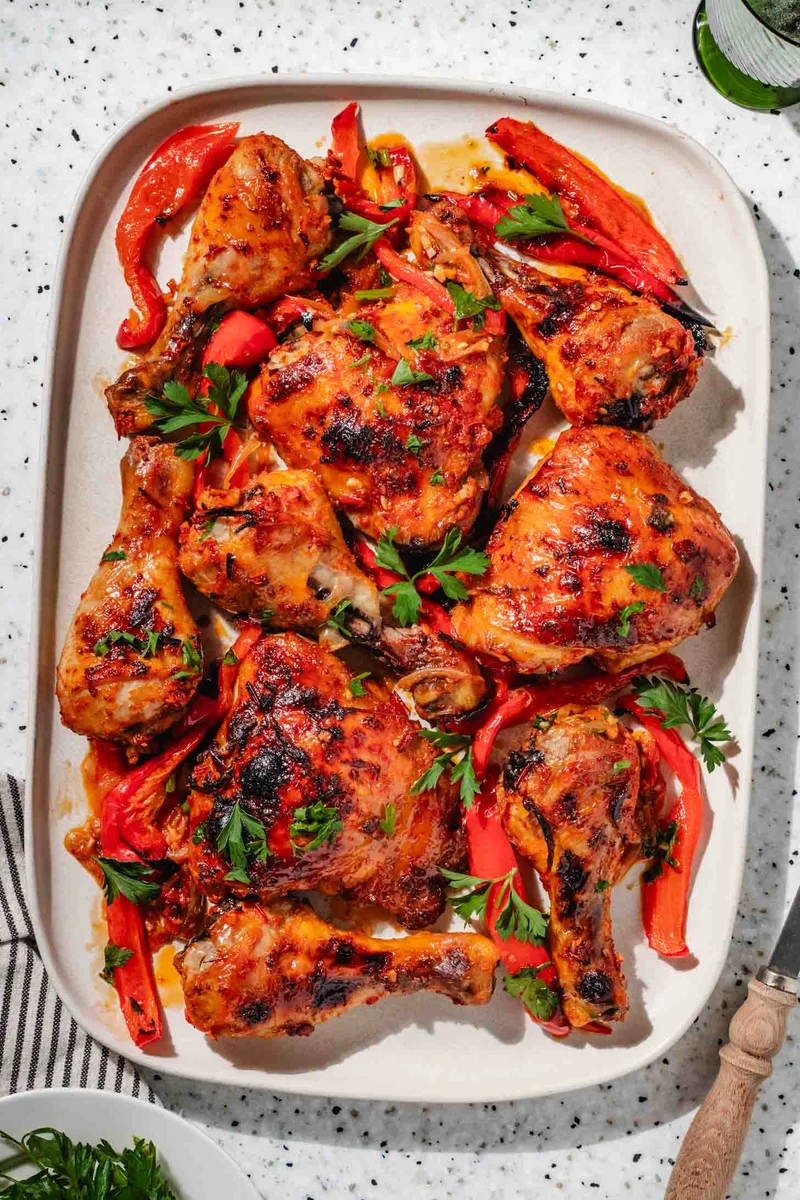 Oven Baked Harissa Chicken (with Honey Glaze)