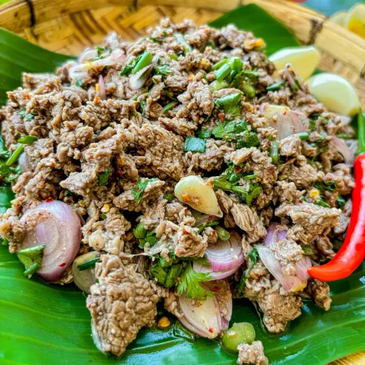 Larb de ternera al estilo tailandés (Larb Neua)
