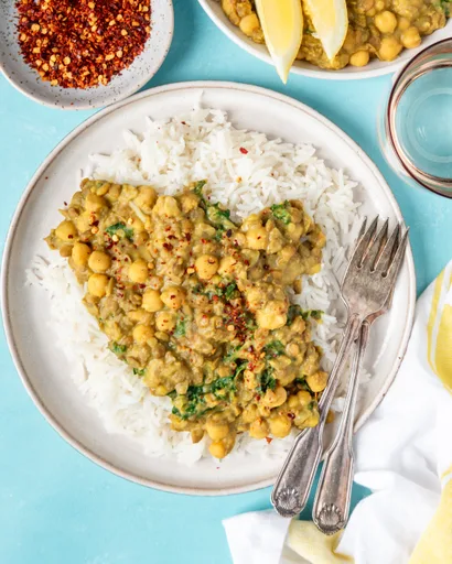Coconut, Chickpea & Green Lentil Curry (Instant Pot)