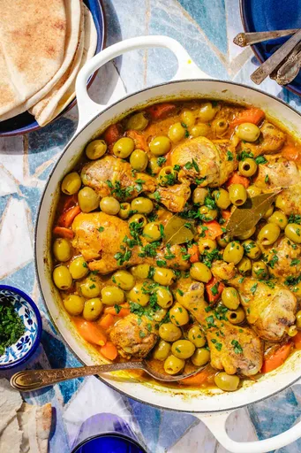 Tajine Zitoune (Algerian Olive & Chicken Stew)