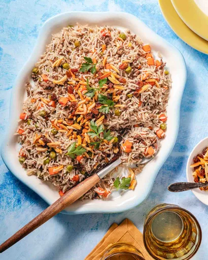 Arroz Hashweh (Arroz árabe con carne picada)