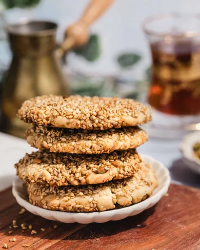 Barazek (Pistachio and Sesame Cookies)
