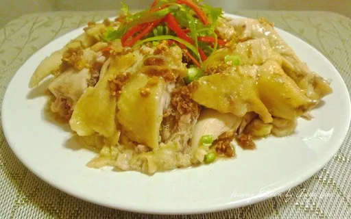 Pollo al vapor estilo chino