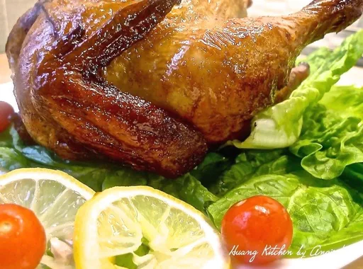 Pollo jugoso asado a la miel