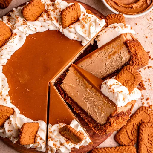 Tarta de queso Biscoff