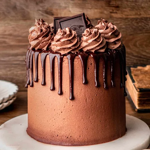 Tarta de chocolate con goteo