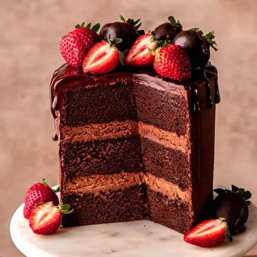 Tarta de ganache de chocolate