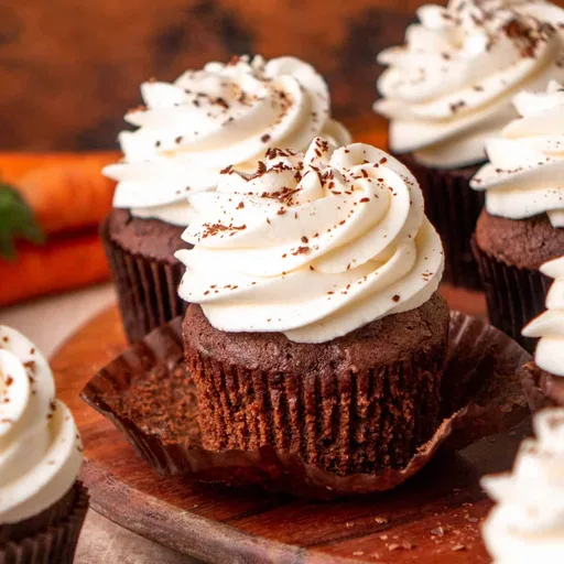 Chocolate Carrot Cake Cupcakes