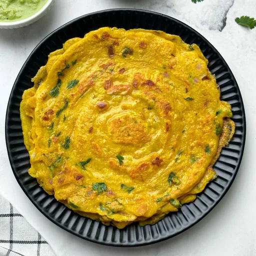 Mung bean pancake (Moong Dal Chilla)