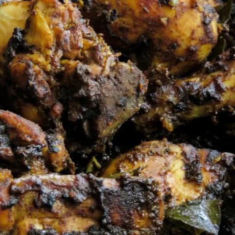chicken ambulthiyal curry(black pepper-sour chicken curry).