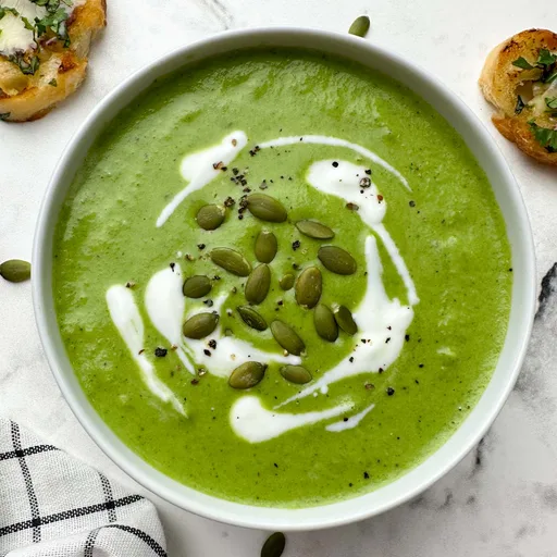 Receta de sopa de brócoli y espinacas