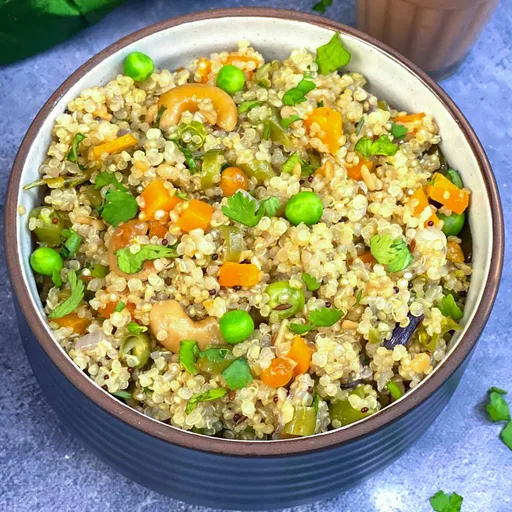Receta de upma de quinua (en Instant Pot y fogón)