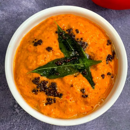 Red Bell Pepper Chutney Recipe (Capsicum Chutney)